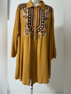 Angel Heart Boutique Lined Shirt Dress 1X